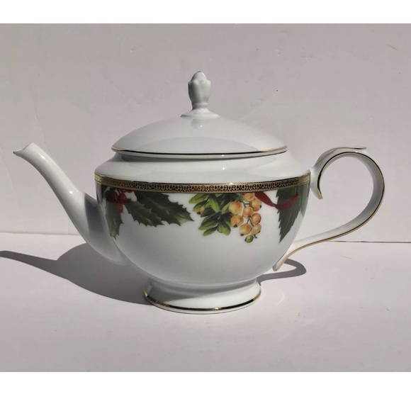 CHARTER CLUB HOME FASHION BUFFET GOLD TEAPOT & LID 2006 "CHRISTMAS"ps2 - Picture 4 of 12